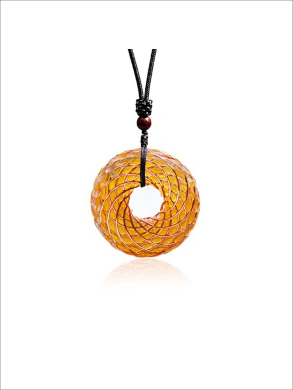 Black Tourmaline Orgone Pendant Necklace with Rodin Coil, Crystal Healing